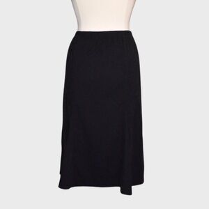 JM Collection Black Godet Midi Skirt